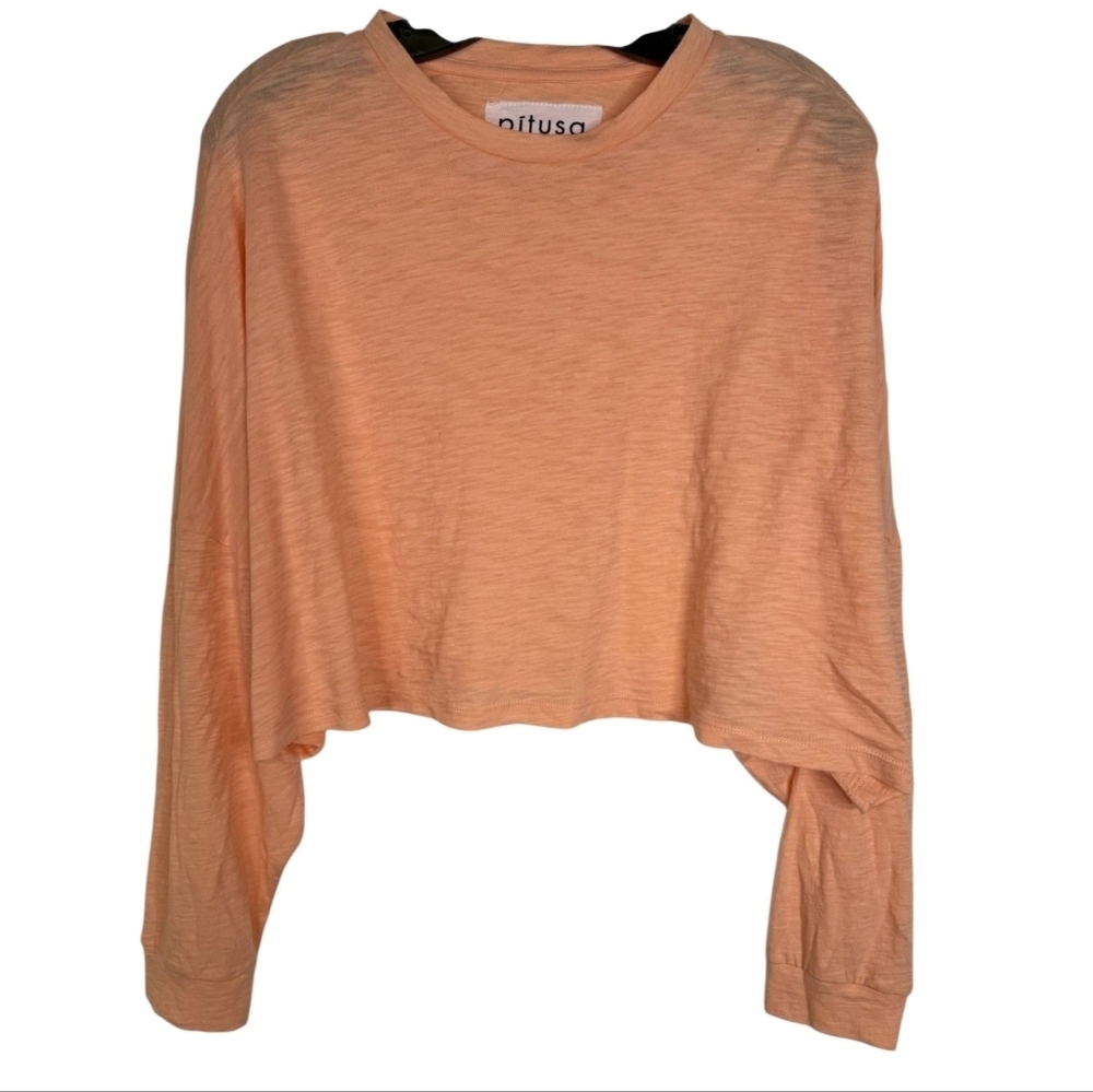 Pitusa cotton Cropped Long sleeves top Cover up